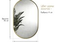 Дизайнерское овальное настенное зеркало Glass Memory Harmony mini в металлической раме золотого цвета